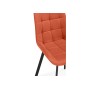 Стул на металлокаркасе Челси П терракотовый (zd 432) / черный