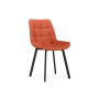 Стул на металлокаркасе Челси П терракотовый (zd 432) / черный