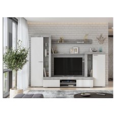 Готовая гостиная Swede цемент светлый / белый