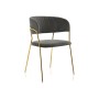 Стул на металлокаркасе Kamelia gold / gray fabric