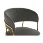 Стул на металлокаркасе Kamelia gold / gray fabric