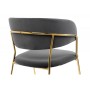 Стул на металлокаркасе Kamelia gold / gray fabric