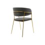 Стул на металлокаркасе Kamelia gold / gray fabric