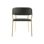 Стул на металлокаркасе Kamelia gold / gray fabric