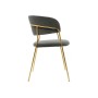 Стул на металлокаркасе Kamelia gold / gray fabric