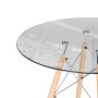 Стол стеклянный PT-151 80х80х76 clear glass / wood