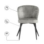 Стул на металлокаркасе Gref gray / black