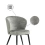 Стул на металлокаркасе Gref gray / black