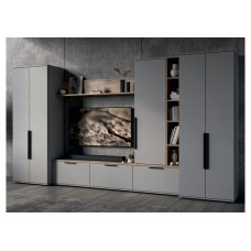 Готовая гостиная Филеста шиншилла серая / дуб вотан комплектация 2 Готовая гостиная Филеста шиншилла серая / дуб вотан комплектация 2