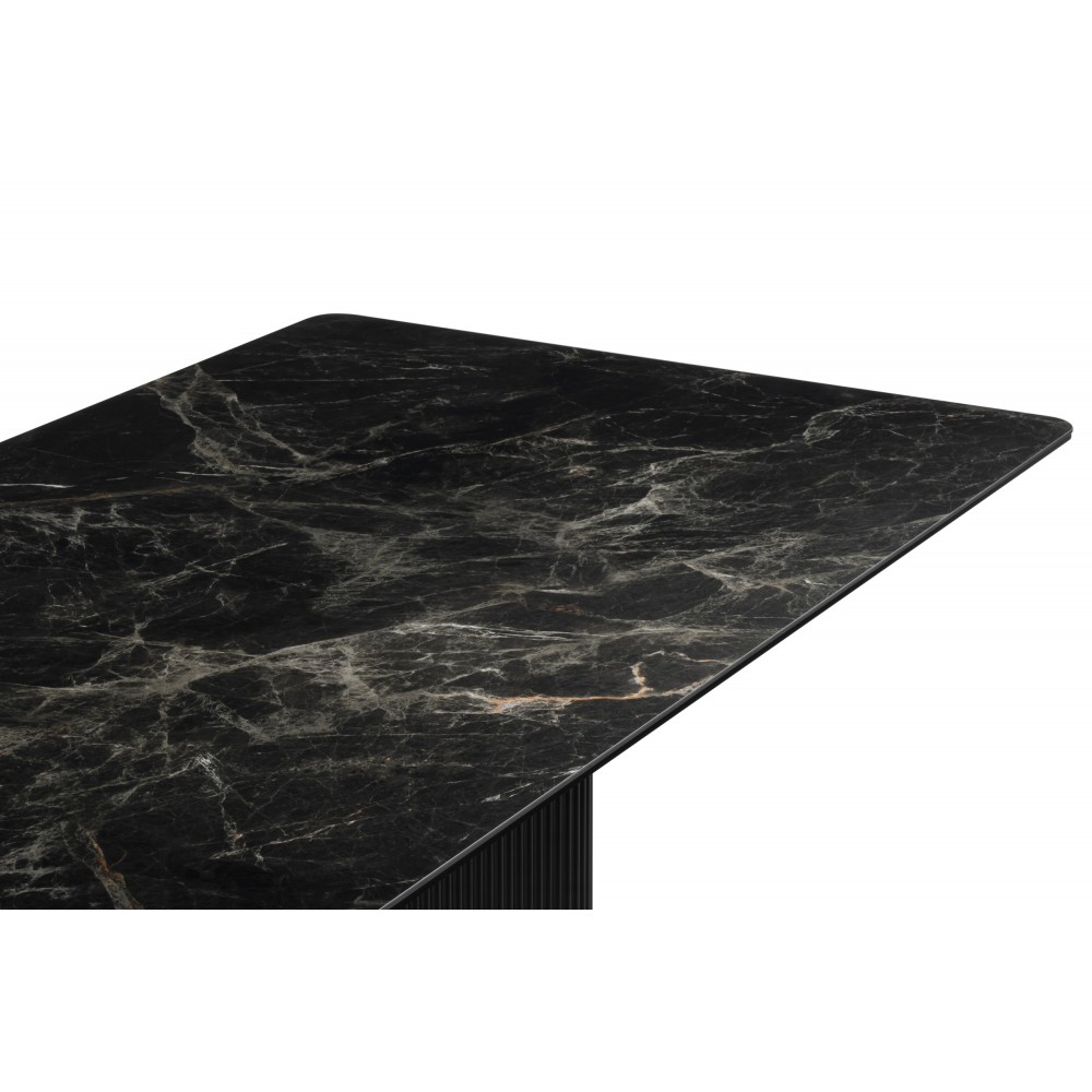 Керамический стол Ривера 220x110 пленка черный кварц / черный Керамический стол Ривера 220x110 пленка черный кварц / черный