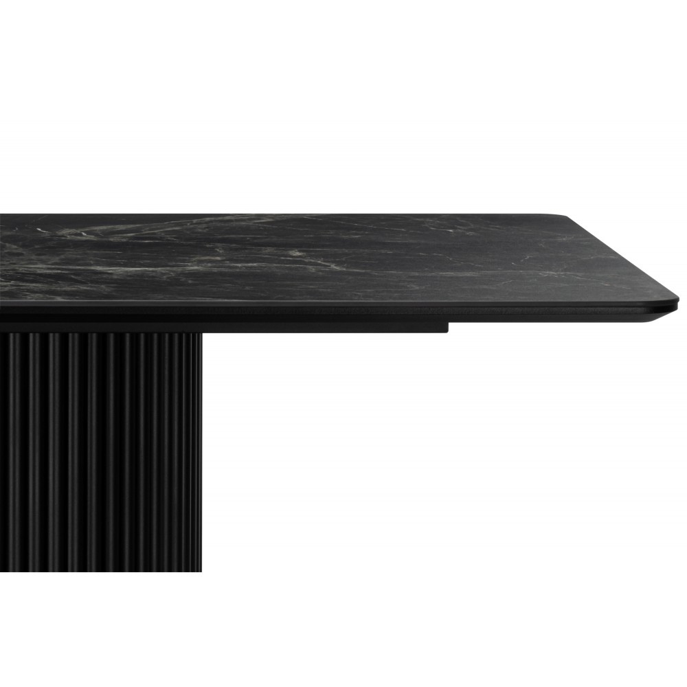 Керамический стол Ривера 220x110 пленка черный кварц / черный Керамический стол Ривера 220x110 пленка черный кварц / черный