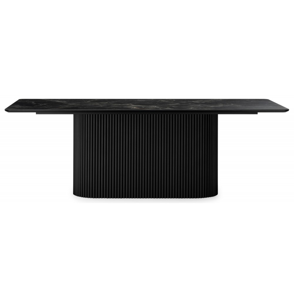 Керамический стол Ривера 220x110 пленка черный кварц / черный Керамический стол Ривера 220x110 пленка черный кварц / черный