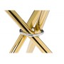 Стол стеклянный Rock 80х75 white / gold