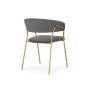 Стул на металлокаркасе Kamelia 1 dark gray / gold