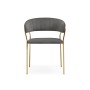 Стул на металлокаркасе Kamelia 1 dark gray / gold
