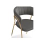 Стул на металлокаркасе Kamelia 1 dark gray / gold