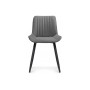 Стул на металлокаркасе Вейв темно-серый / черный