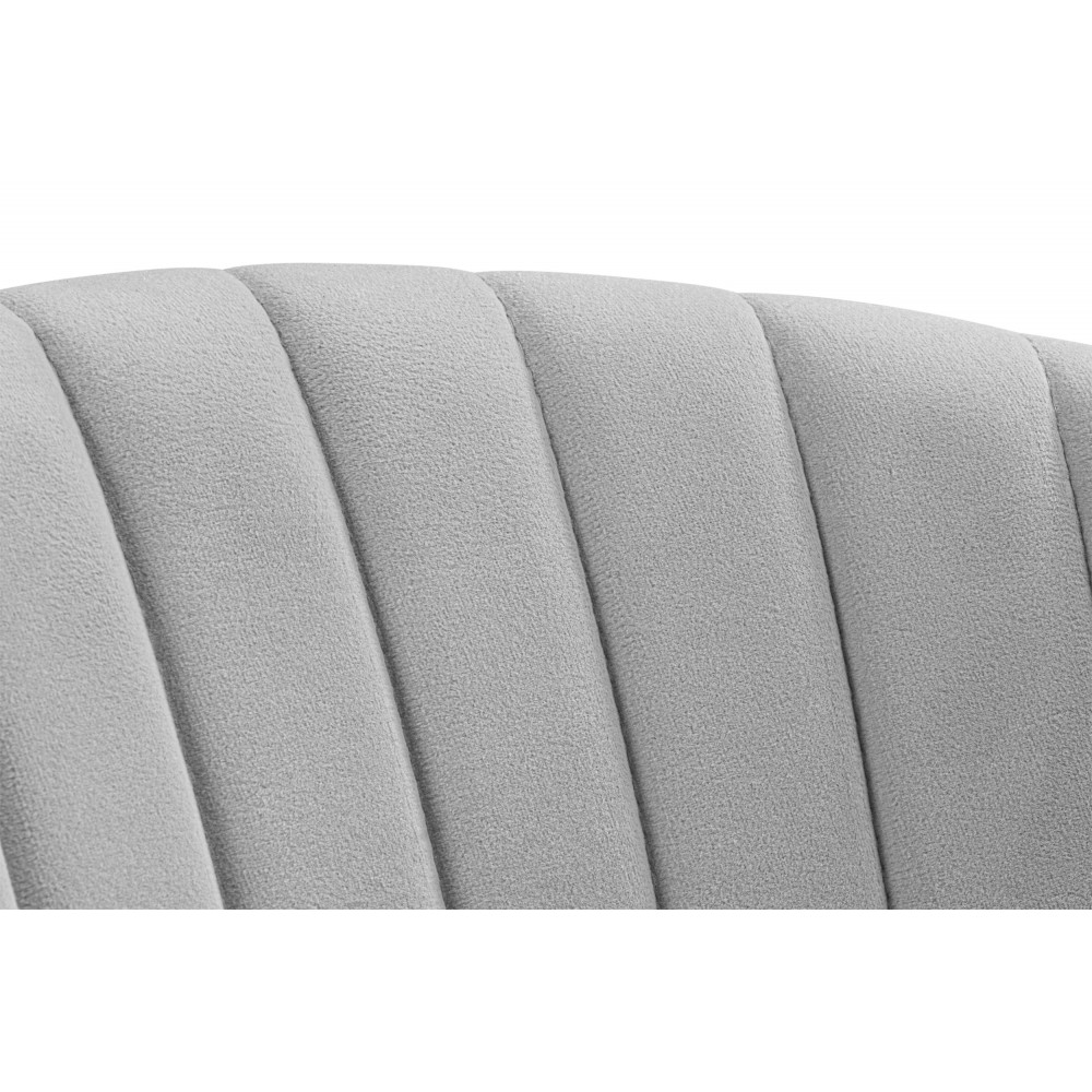 Стул на металлокаркасе Kamelia велюр светло-серый / золотой