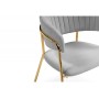 Стул на металлокаркасе Kamelia велюр светло-серый / золотой