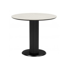 Керамический стол Кэмерон 90 carmen light grey / черный