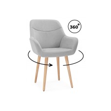 Стул деревянный Флюид 360 светло-серый (zd 960) / светлое дерево