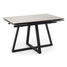 Керамический стол Памелла 140(200)х80 carmen light grey / черный