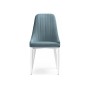 Стул на металлокаркасе Kora light blue / white