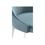 Стул на металлокаркасе Kora light blue / white