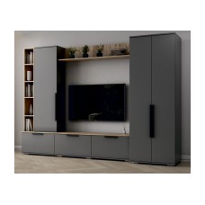 Готовая гостиная Филеста графит / дуб вотан комплектация 1