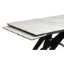 Керамический стол Блэкберн 160(220)х89 белый gilt white / черный