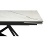 Керамический стол Блэкберн 160(220)х89 белый gilt white / черный
