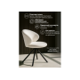 Стул на металлокаркасе Solomon крутящийся white / black