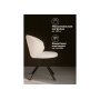 Стул на металлокаркасе Solomon крутящийся white / black