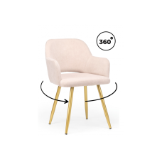 Стул на металлокаркасе Эолин 360 латте (glory 10) / золотой