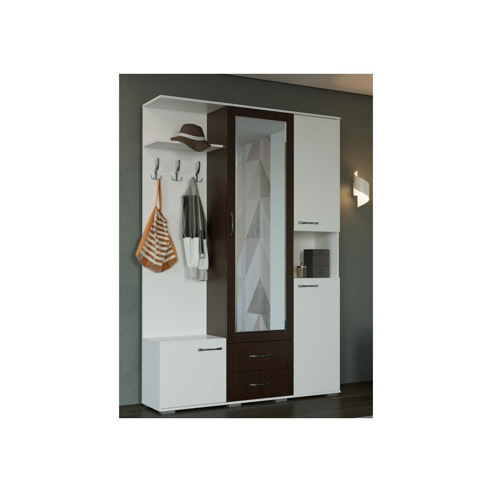 Прихожая Бертра венге / белый Прихожая Бертра венге / белый