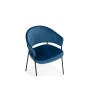 Стул на металлокаркасе Лео синий (H-58) / черный