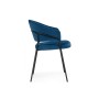 Стул на металлокаркасе Лео синий (H-58) / черный