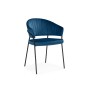 Стул на металлокаркасе Лео синий (H-58) / черный