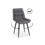 Стул на металлокаркасе Челси 360 К темно-серый (zd 995) / черный np