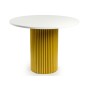 Стол деревянный Барел 90 белый / золото