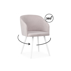 Стул на металлокаркасе Монер 360 светло-серый (glory 36) / белый