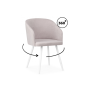 Стул на металлокаркасе Монер 360 светло-серый (glory 36) / белый