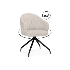 Стул на металлокаркасе Bekar крутящийся бежевый / черный