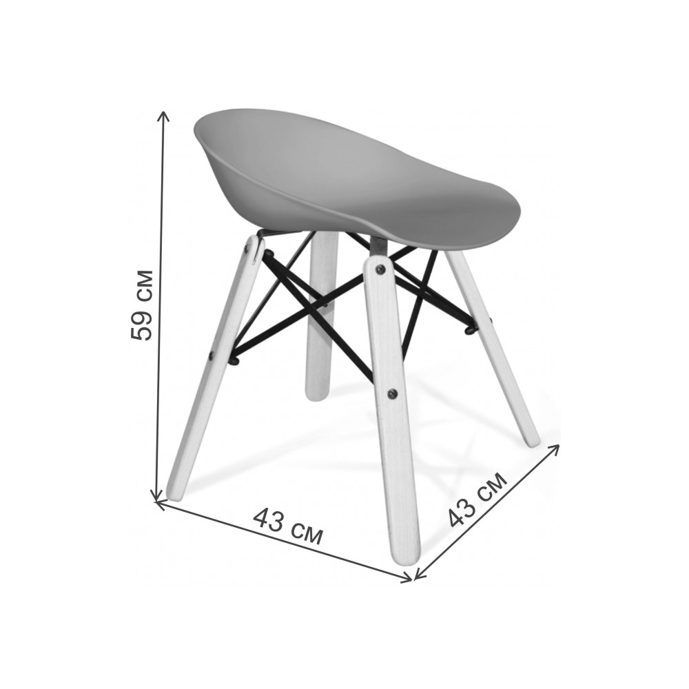 Пластиковый стул SHT-ST19/S70 черный / черный / темный орех Пластиковый стул SHT-ST19/S70 черный / черный / темный орех