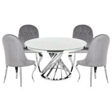 Обеденная группа Аган gray / white