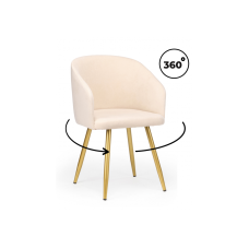 Стул на металлокаркасе Монер 360 бежевый (glory 03) / золотой