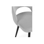 Стул на металлокаркасе Курбис светло-серый (zd 960) / черный