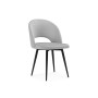Стул на металлокаркасе Курбис светло-серый (zd 960) / черный
