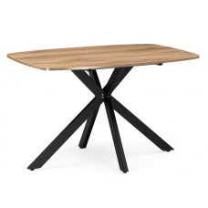 Стол деревянный Кортез 116(160)x77 раздвижной дуб табачный / черный