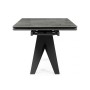 Керамический стол Блэкберн 160(220)х89 серый мрамор baolai / черный